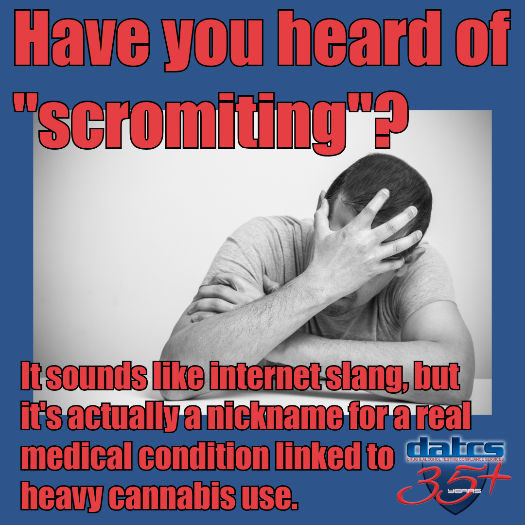 Person experiencing nausea and abdominal pain from Cannabinoid Hyperemesis Syndrome (CHS), also known as scromiting, a condition linked to chronic cannabis use.